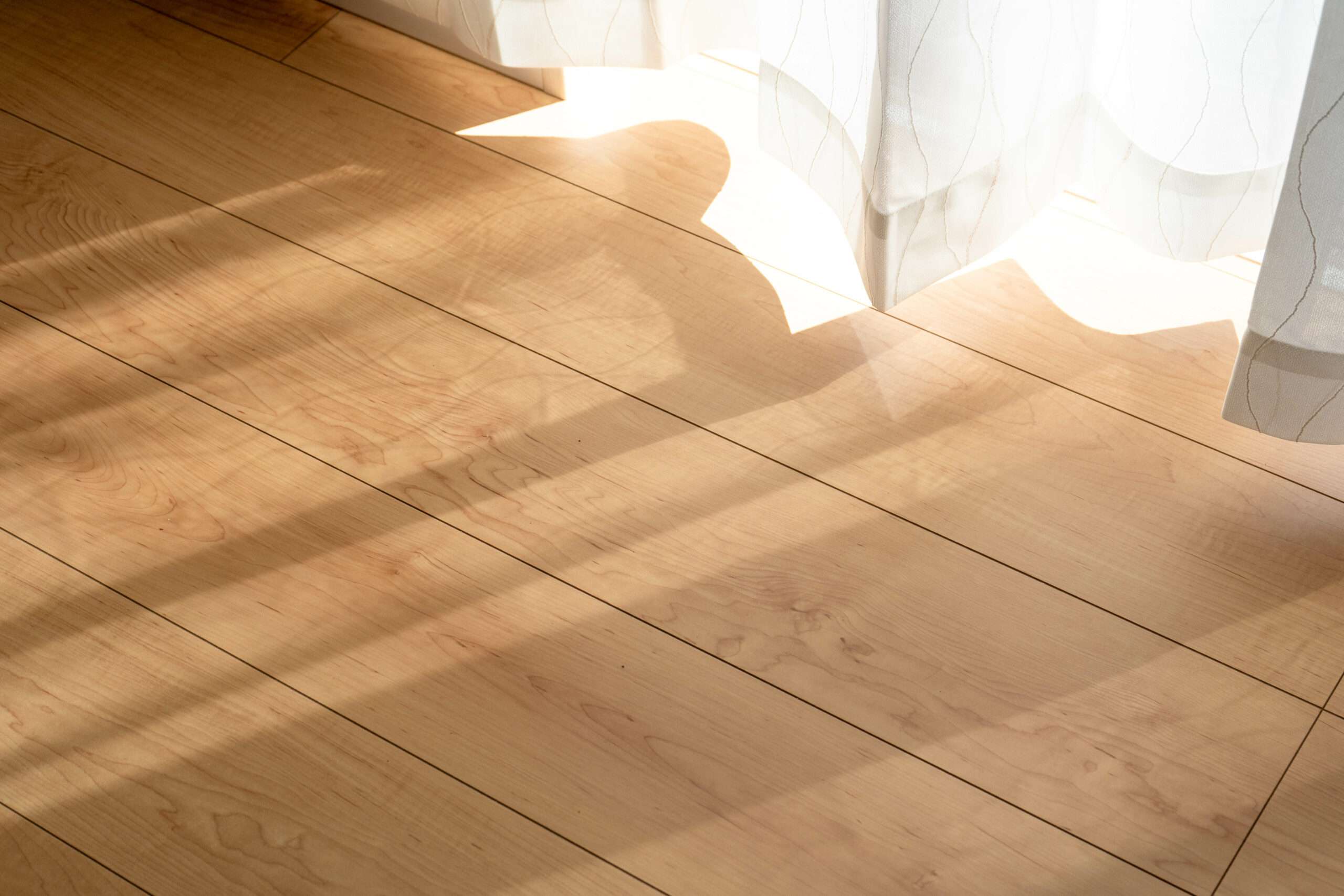 floorboards in a house with a window