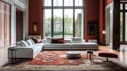 An interior shot showcasing an expansive living