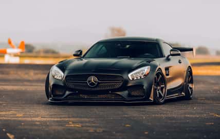 black Mercedes-Benz car