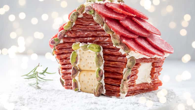 azurita - stock.adobe.com - pictured above is a Christmas charcuterie chalet