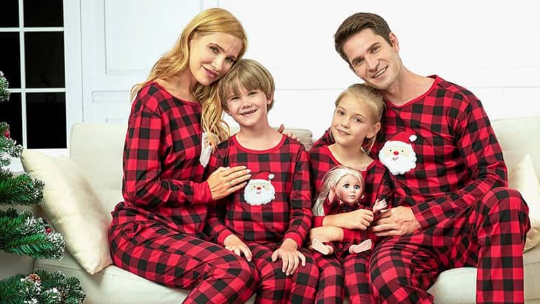 Amazon - pictured above are the plaid Santa PJs