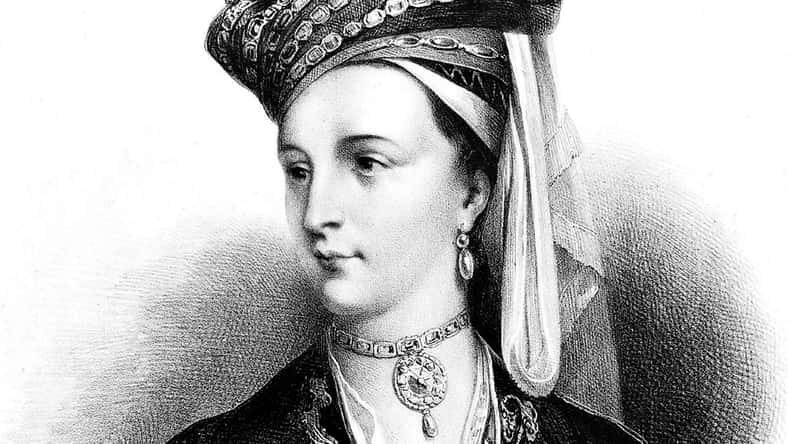 Wellcome Collection - Mary Wortley Montagu. Lithograph by Villain after A. Devéria after C. F. Zincke.