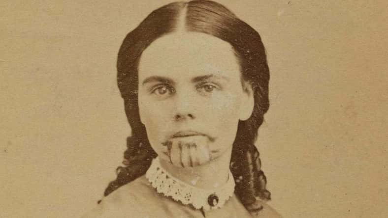 National Portrait Gallery, Smithsonian Institution - pictured above is Olive Oatman in a photograph taken by Benjamin F Powelson