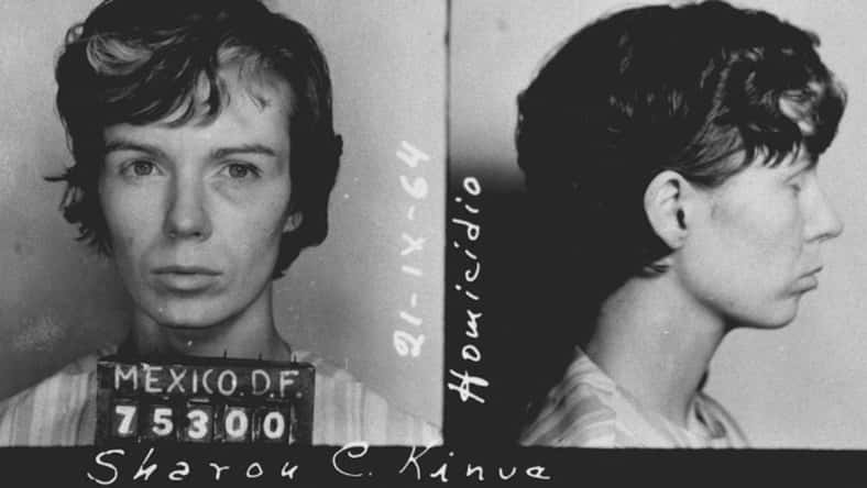 pictured above is Sharon in her mugshot