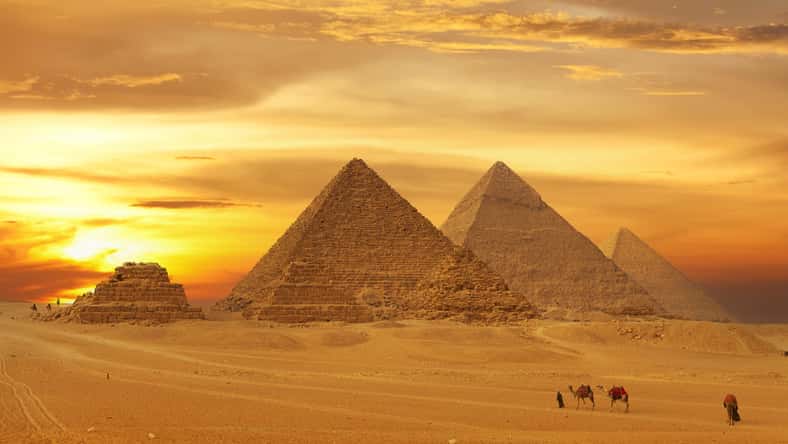 Egyptian pyramids in Giza a wonder of the world