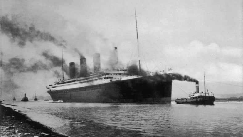Titanic at Belfast. Date: 1912