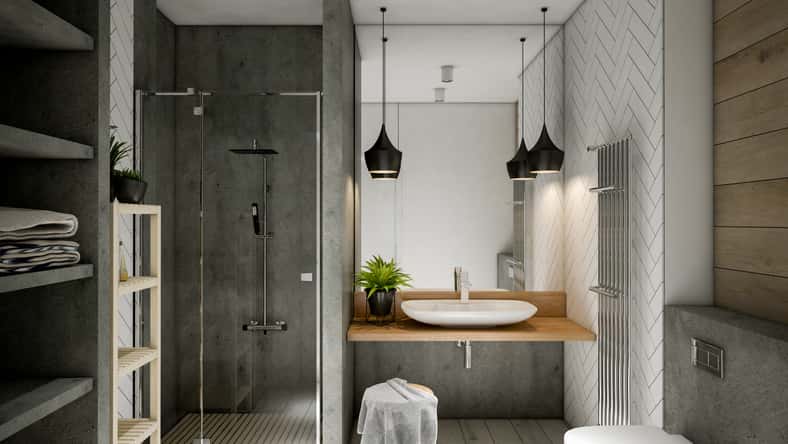 Interior of bathroom