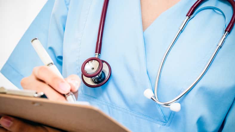 close up view of a nurse