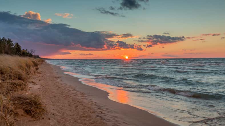 Sunset over water, Ontario, Canada