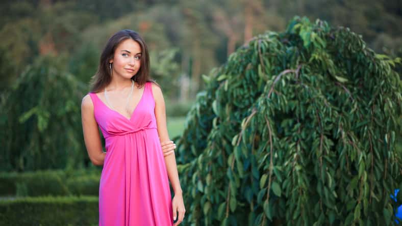 Beautiful young woman outdoor portrait