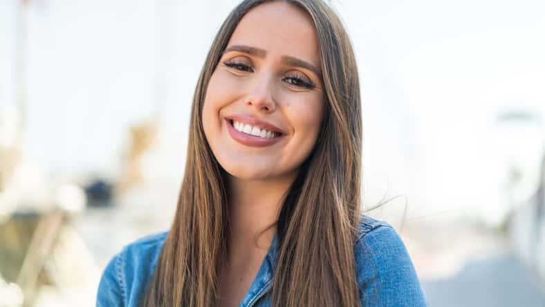 Young woman at outdoors . Portrait