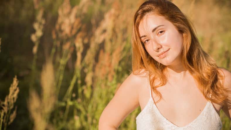 Trend No makeup no retouch, real woman's beauty, as she is, body positive, face without makeup. Nice natural girl portrait