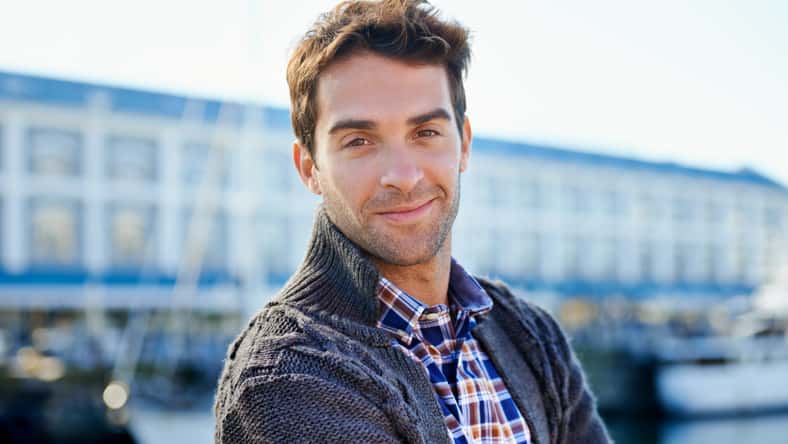 Shot of a handsome young man spending a day outdoors.