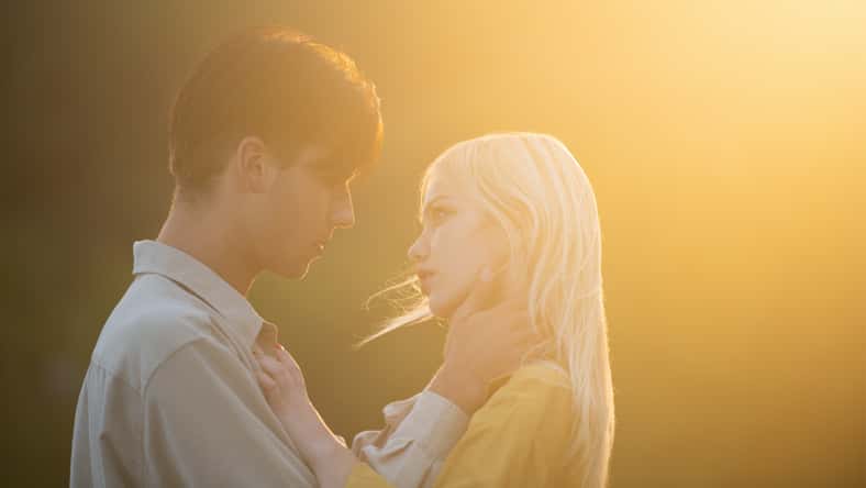 Young couple in love spends time together.
