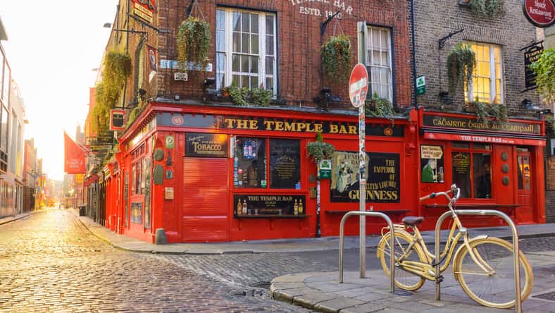 views of empty pub street in dub