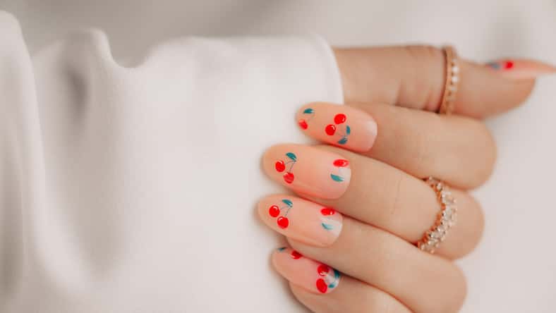 Beautiful art manicure design nails. Summer nail art design.