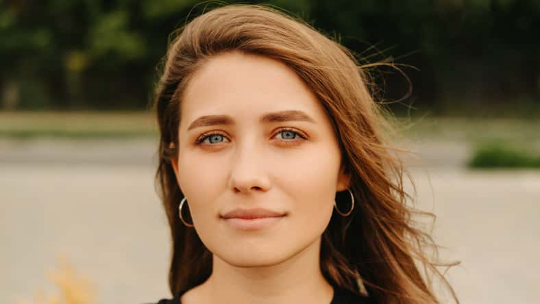 Close up portrait of a peaceful calm