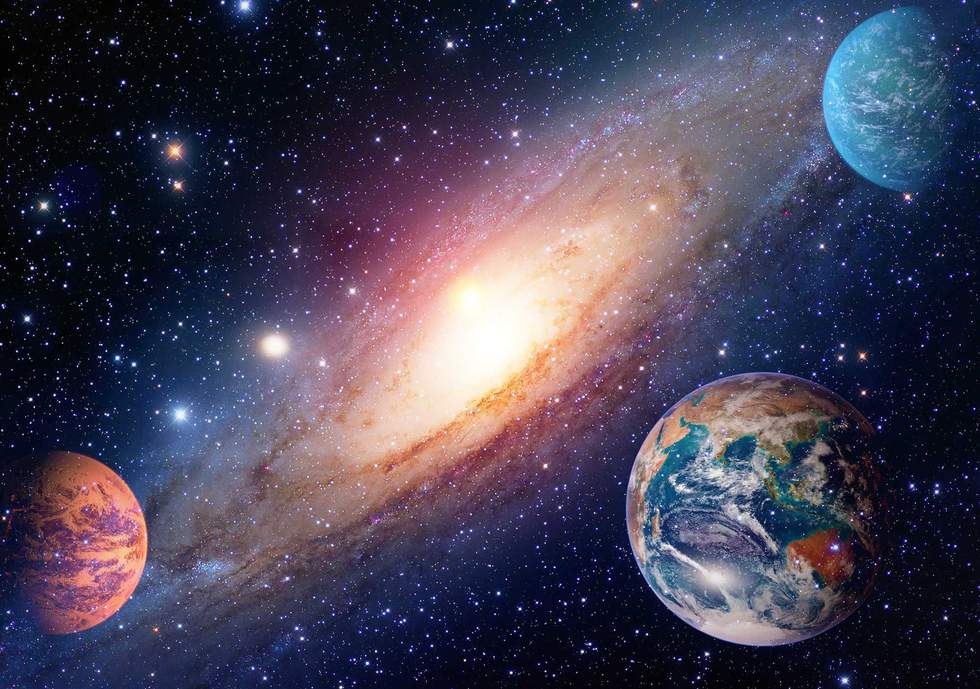 Astrology astronomy earth outer space solar system mars planet milky way galaxy. Elements of this image furnished by NASA.