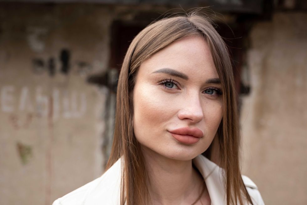 close-up portrait of a brunette
