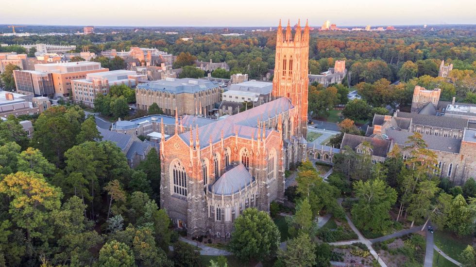 Durham, NC - September 2, 2023: Duke University Chapel is a chapel located at the center of the campus of Duke University