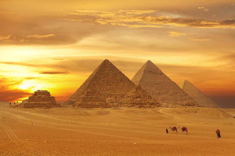 Egyptian pyramids in Giza a wonder of the world