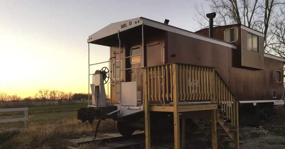 This Father-Daughter Duo Transformed A Historic Train Caboose Into A One-Of-A-Kind Airbnb