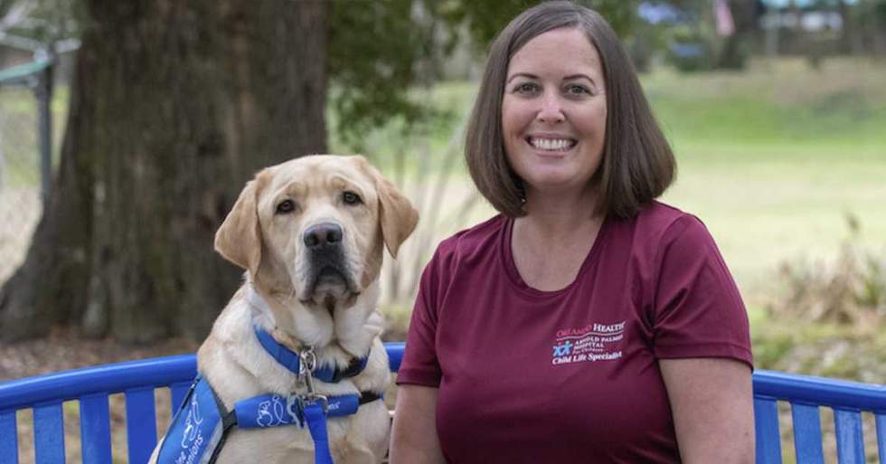 This Sweet Dog Was Just Hired To Work At A Children's Hospital To Help Relieve Anxiety And Stress