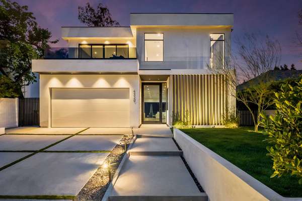 modern house at night