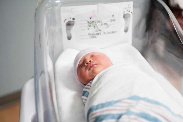 newborn baby in a hospital
