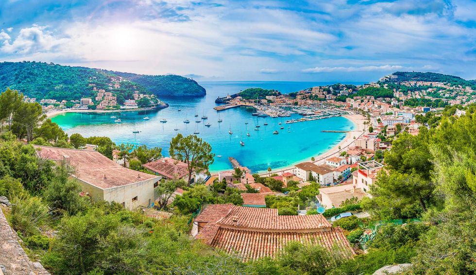 Panoramic view of Porte de Soller, Palma Mallorca, Spain