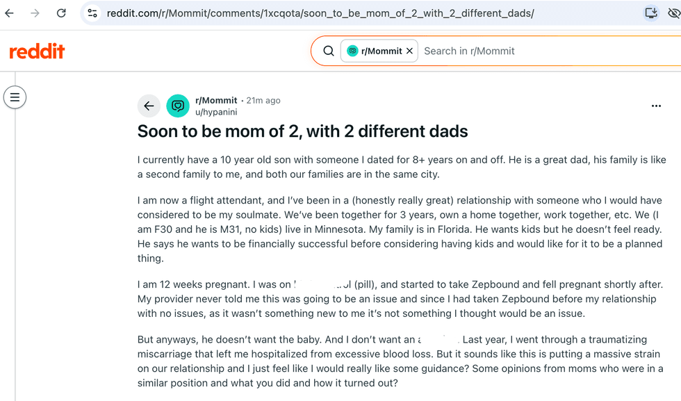 Pictured above is a screenshot of the original Reddit post for you to read