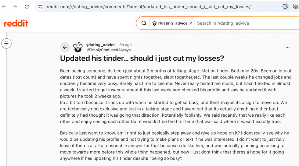 Pictured above is a screenshot of the original Reddit post for you to read