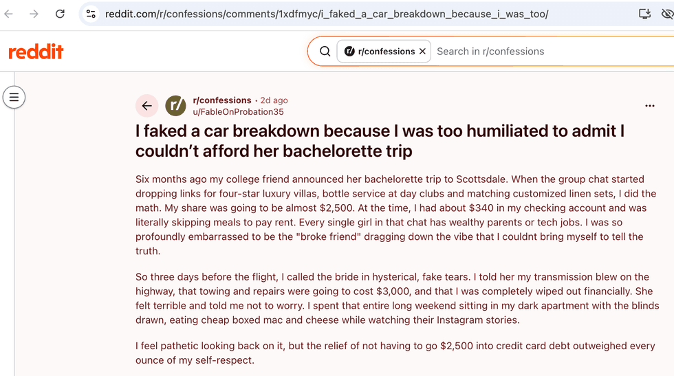 Pictured above is a screenshot of the original Reddit post for you to read
