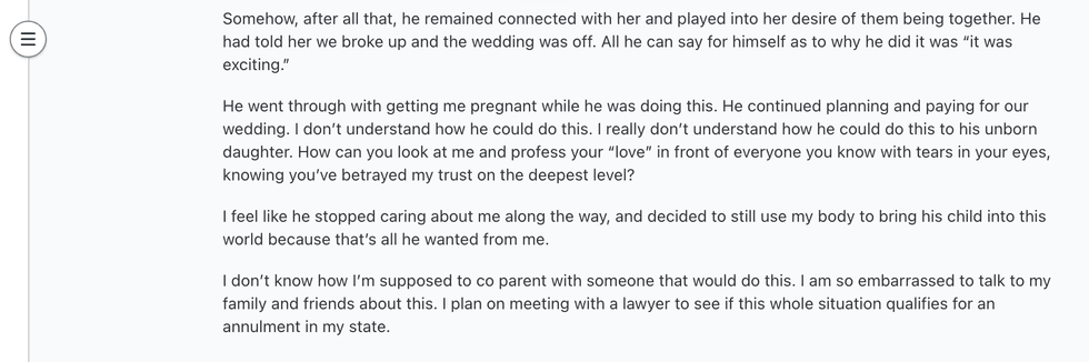 Pictured above is a second screenshot of the original Reddit post for you to read