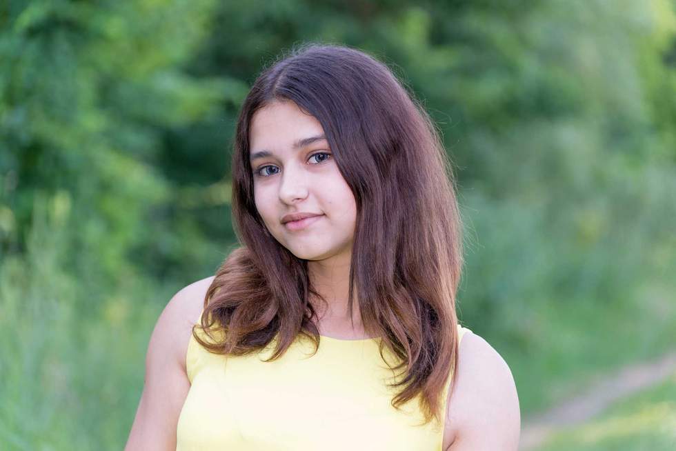 pictured above is a teen girl