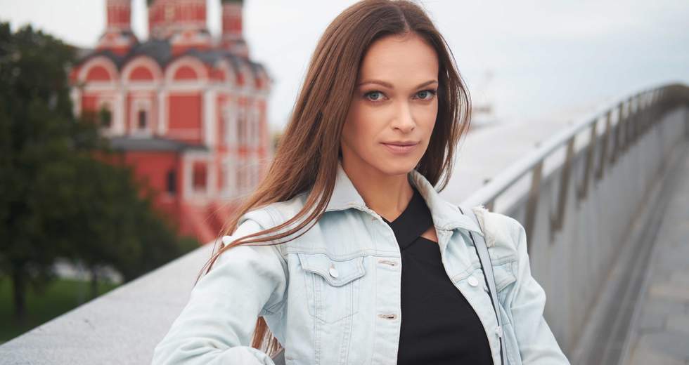 woman on a bridge