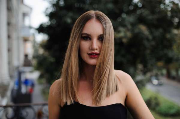 woman with a bob haircut