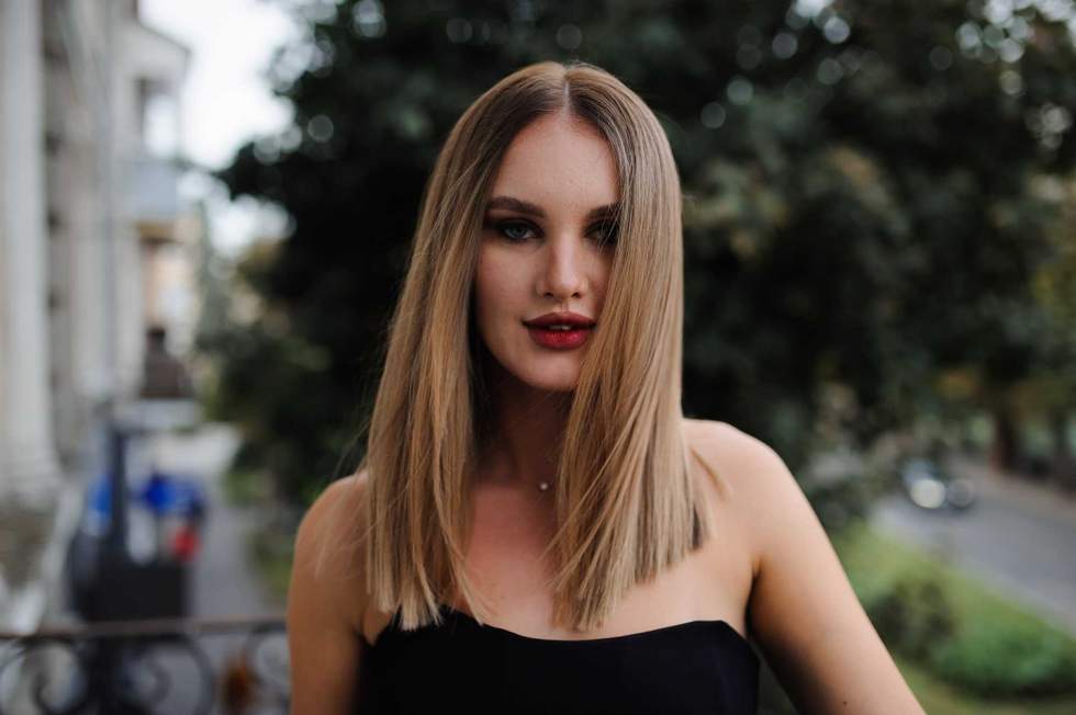 woman with a bob haircut