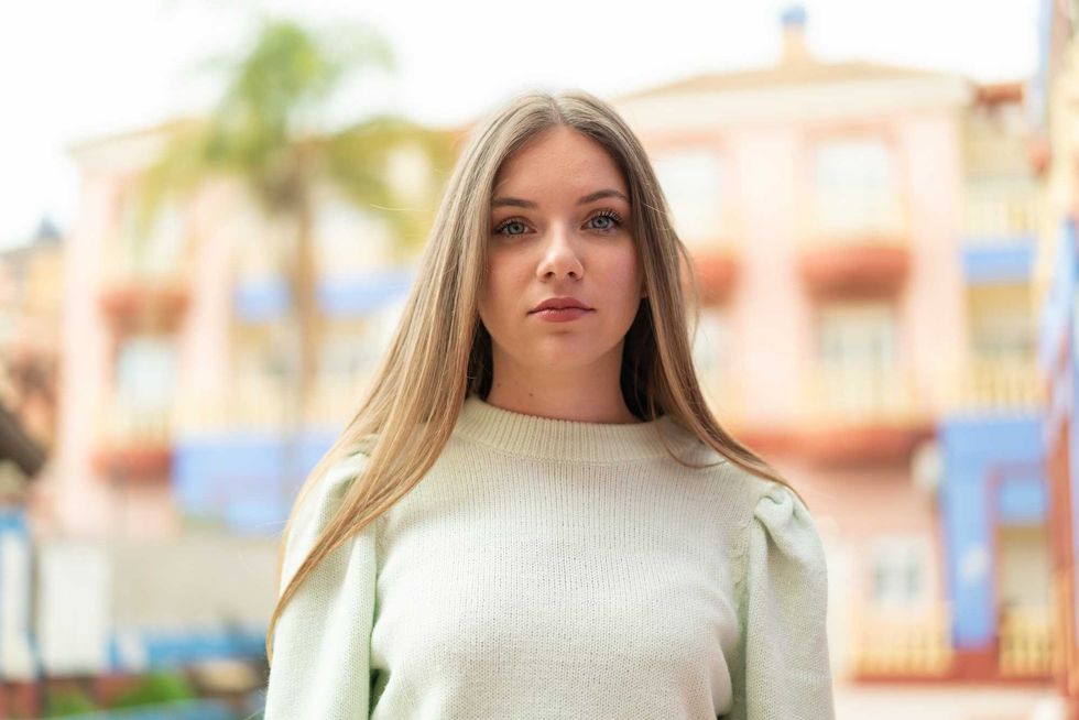 Young pretty blonde woman . Portrait