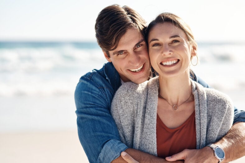 Shot of a middle aged couple spending the day at the beach.