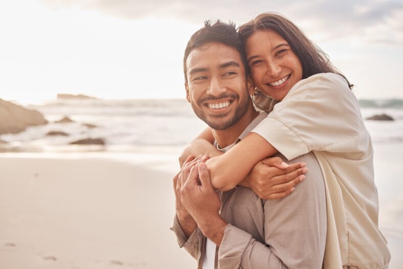 a couple enjoying a day at the beach.