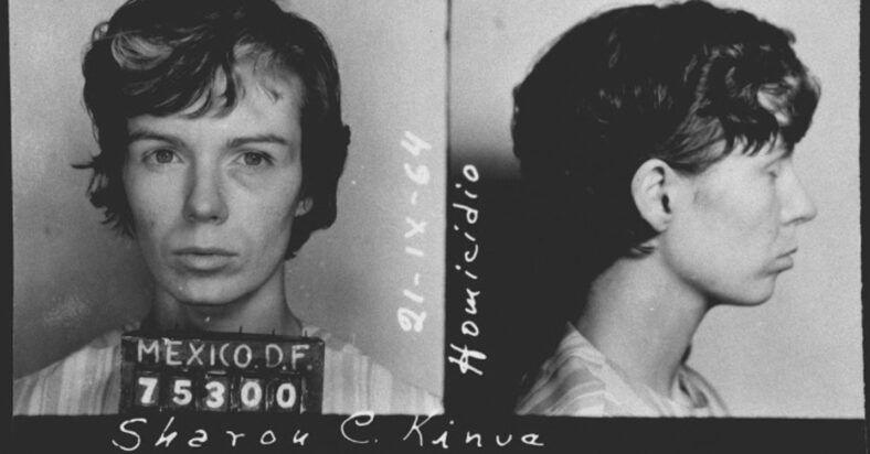 pictured above is Sharon in her mugshot