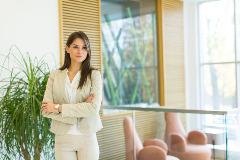 Young woman in the office