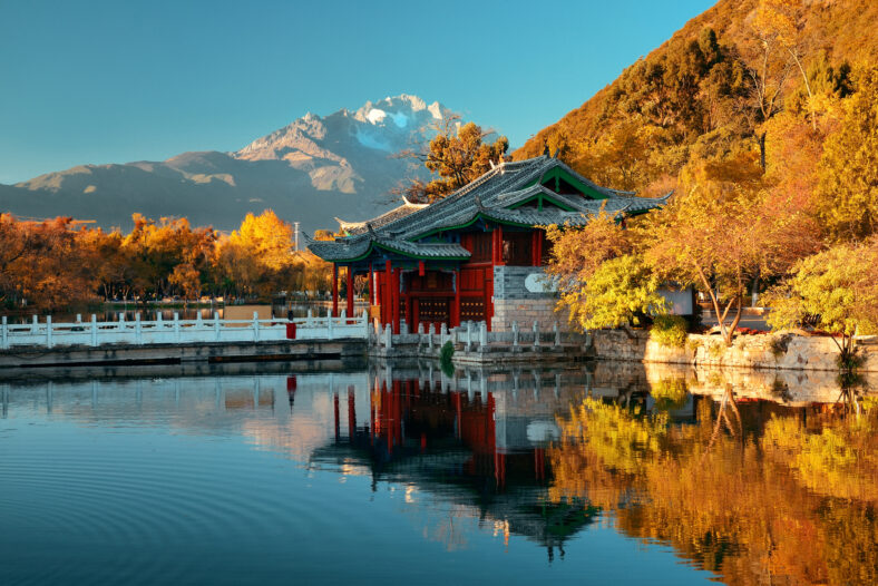 Black Dragon pool in Lijiang, Yunnan, China.