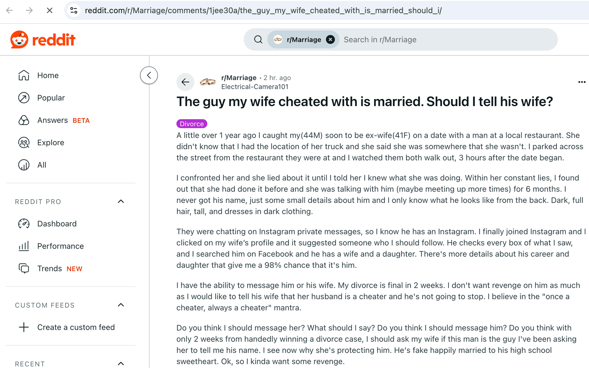 His Wife Cheated On Him With A Married Man And He Wants To Tell This ...