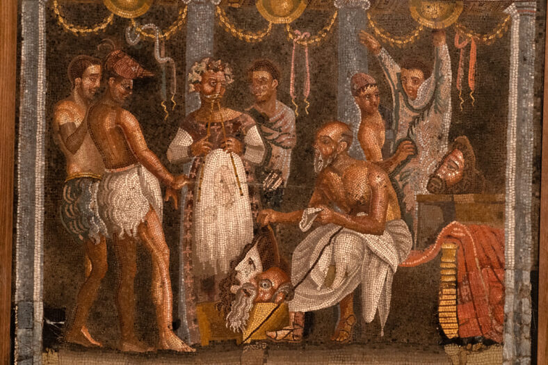 pompei ancient ruins paintings and mosaic