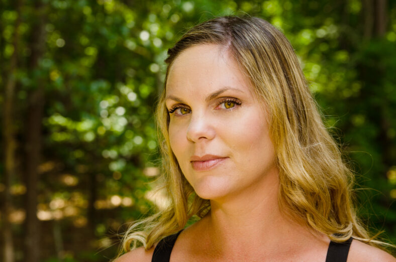 Portrait of middle-age woman outdoors