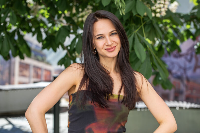 Close up portrait of a young beautiful woman, summer outdoor