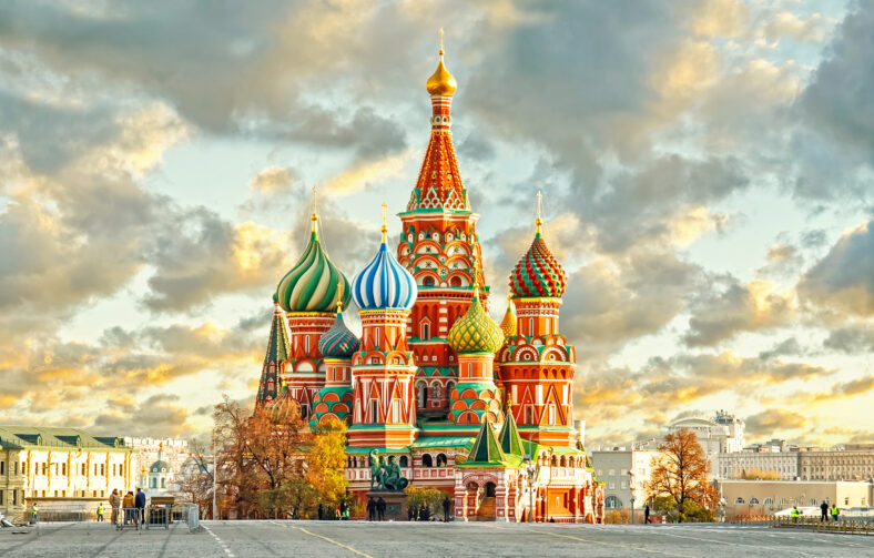 Moscow,Russia,Red square,view of St. Basil's Cathedral