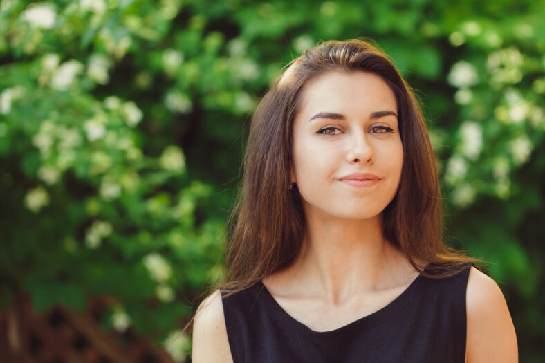 Portrait of a beautiful woman smiling